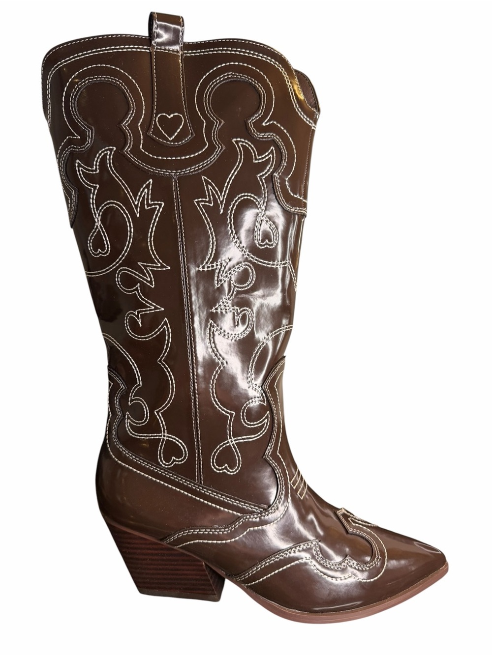 Billini Zaine Dark Cocoa Shine Western Cowboy Boots Brown Size 7